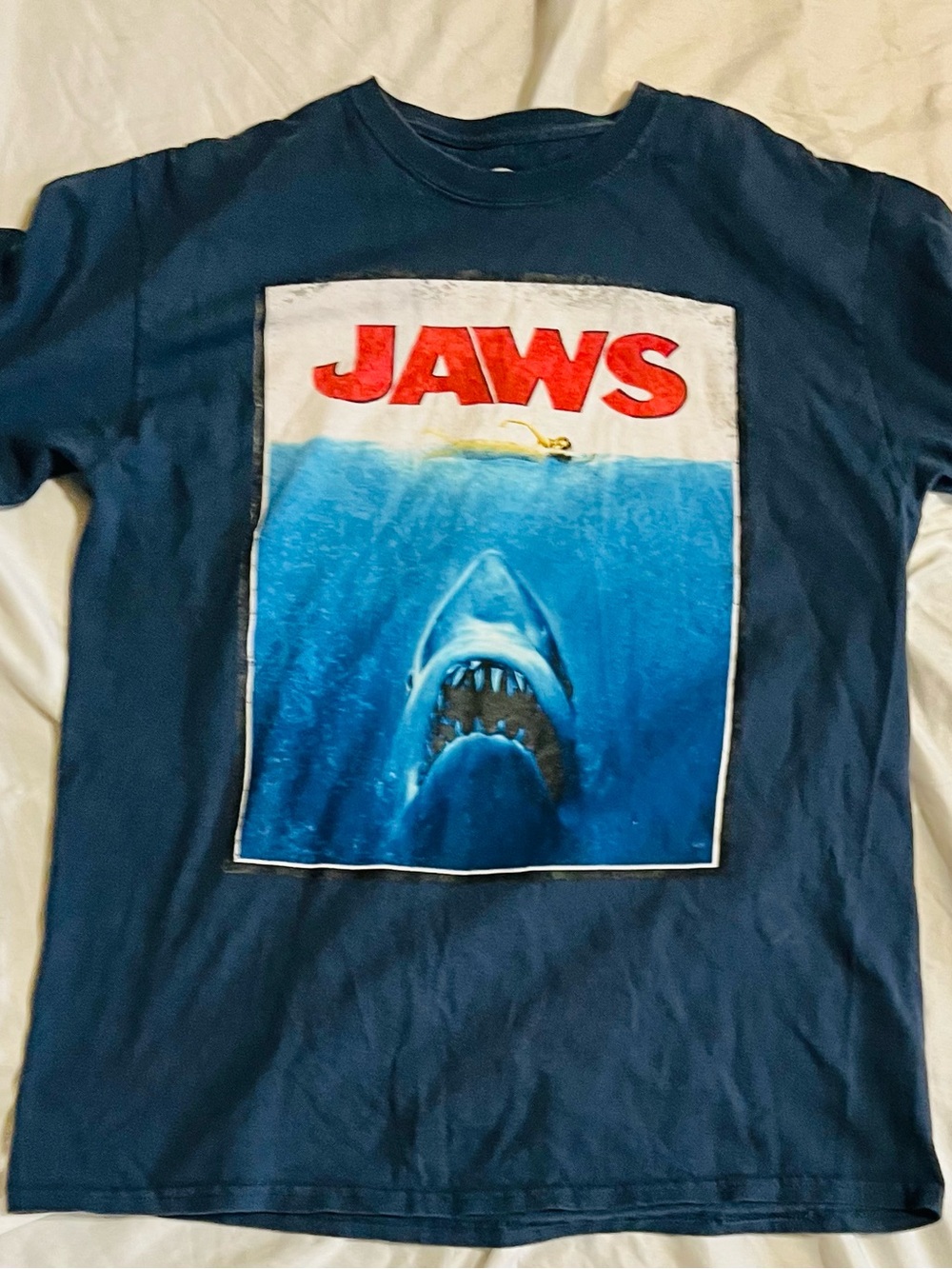 Universal Studios JAWS Graphic Rash Guard - Navy Blue with Red Logo M